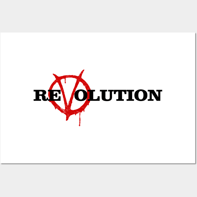 ReVolution V for Vendetta Wall Art by Coccomedian